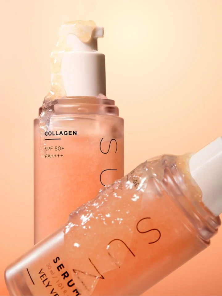 블리블리 콜라겐 탄력 캡슐 선세럼 30ml+30ml 자외선차단제 SPF50+PA++++
