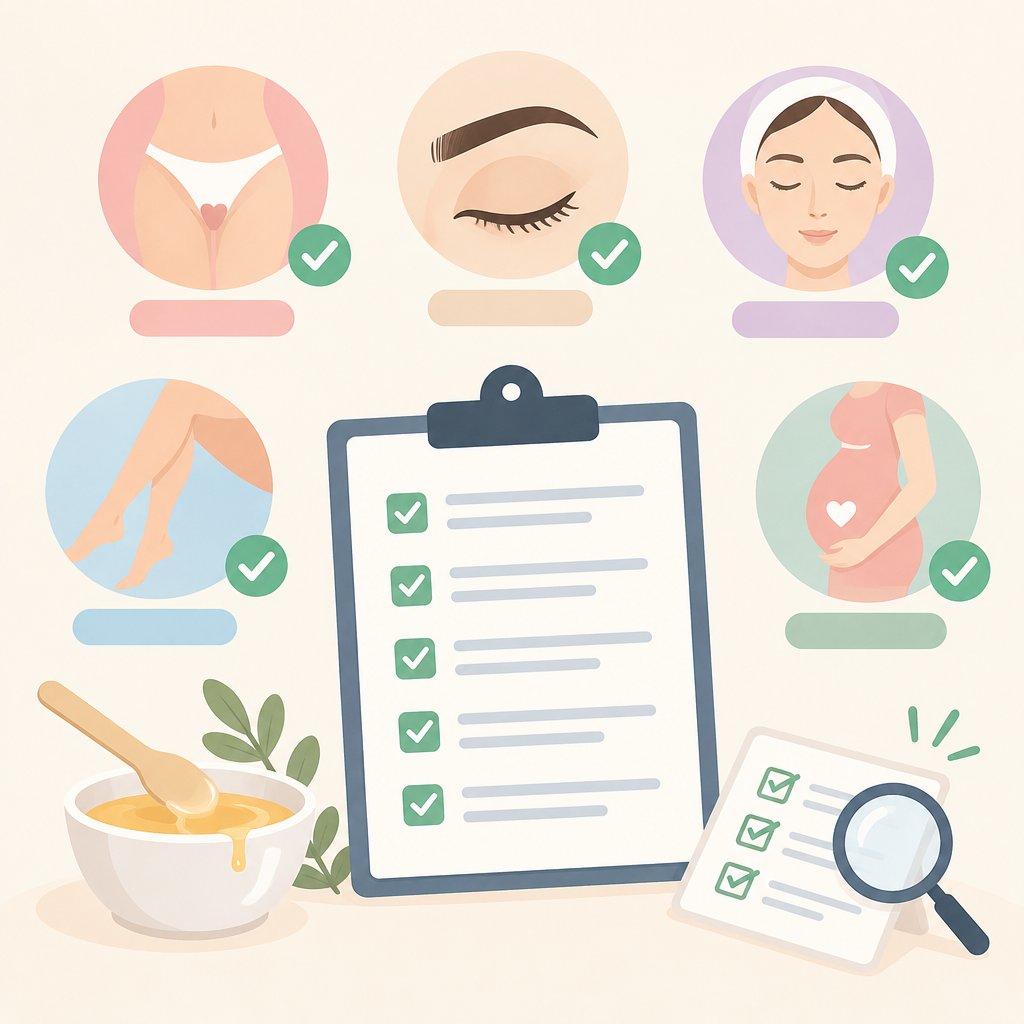 AI 생성 설명 이미지: 파주 브라질리언왁싱 도도라인왁싱 파주운정본점 | 서비스별 범위와 조건을 문의하는 순서